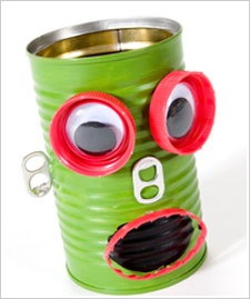 recycling creative recycled furniture holder recycle pencil projects cans materials crafts robot craft project kid using painting paint woodchuck fine